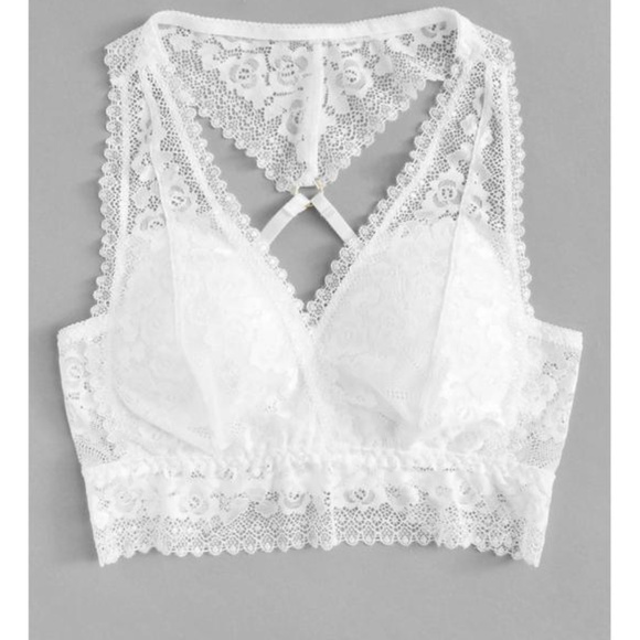 plain white bralette